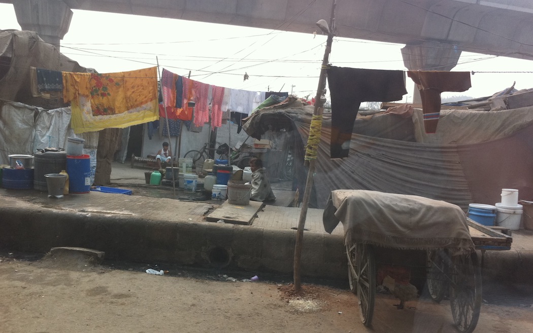 Photo of slums near our Delhi centre